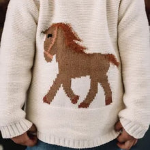 Load image into Gallery viewer, Kids Knit Horse Sweater