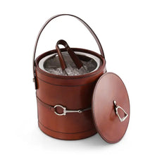 Load image into Gallery viewer, Premium Leather Ice Bucket with tongs