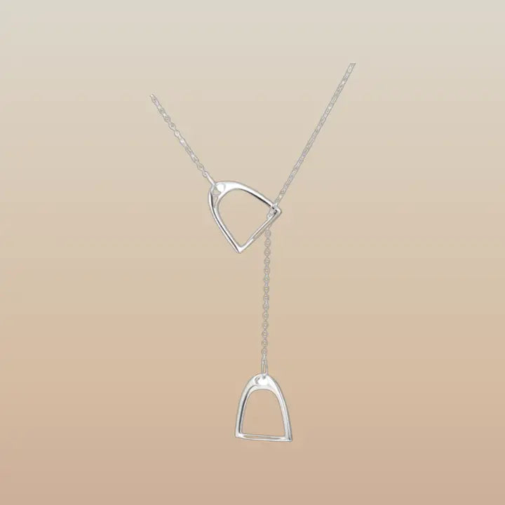 Westrian Sterling Silver Stirrup Chain Necklace