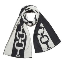Load image into Gallery viewer, Equestrian Snaffle Bit Striped Scarf
