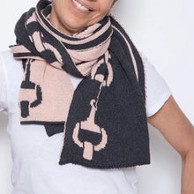 Load image into Gallery viewer, Equestrian Snaffle Bit Striped Scarf
