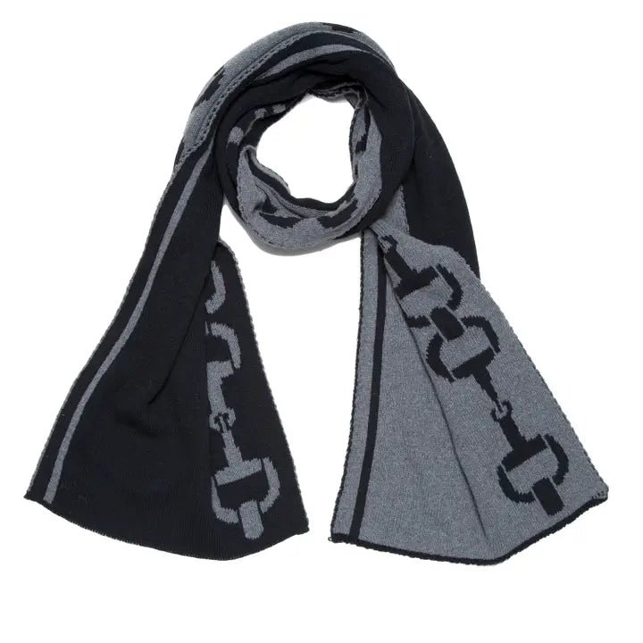 Equestrian Snaffle Bit Striped Scarf