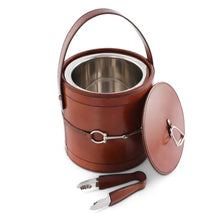 Load image into Gallery viewer, Premium Leather Ice Bucket with tongs
