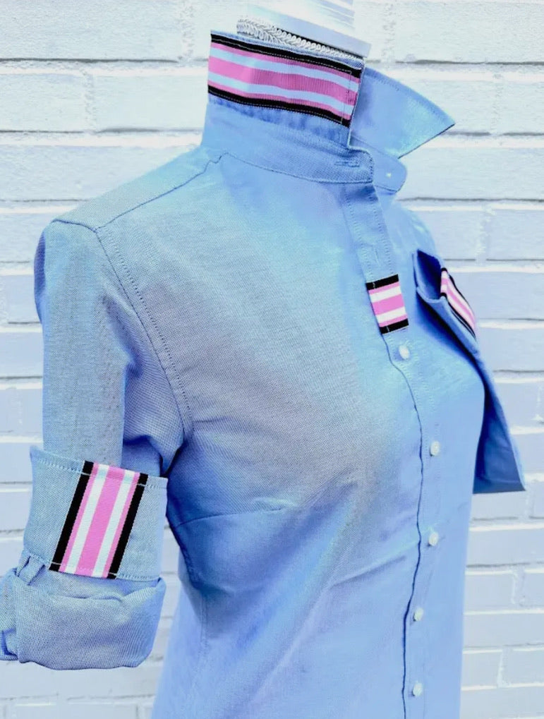 Casie 2 Blue Oxford